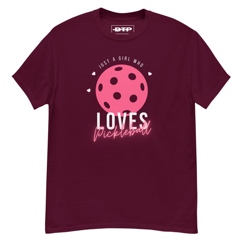 Girl Who Loves Pickleball Men's Classic Tee