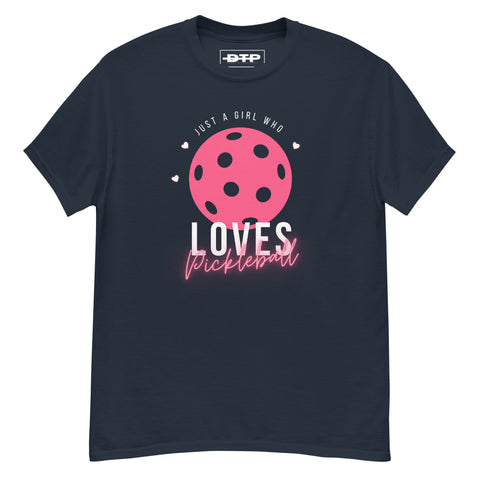 Girl Who Loves Pickleball Men's Classic Tee