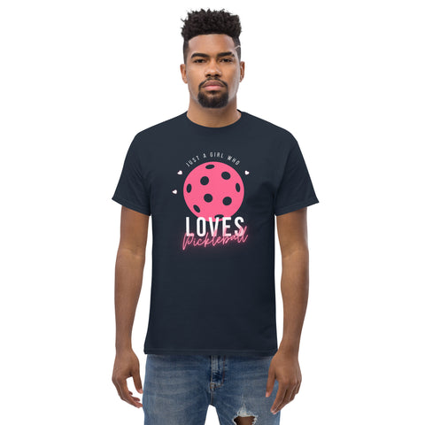 Girl Who Loves Pickleball Men's Classic Tee
