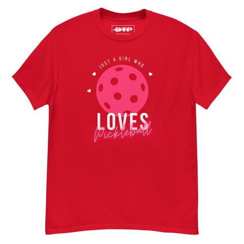 Girl Who Loves Pickleball Men's Classic Tee