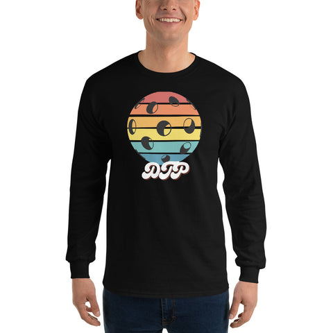 Black And Colorful Dark Retro Men’s Long Sleeve Shirt