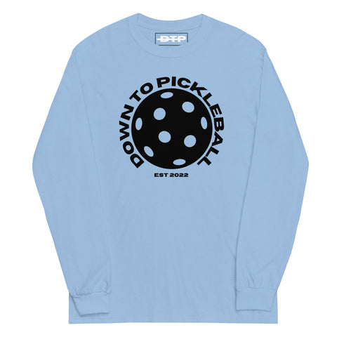 Down To Pickleball Blk Men’s Long Sleeve Shirt