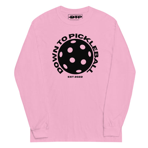 Down To Pickleball Blk Men’s Long Sleeve Shirt