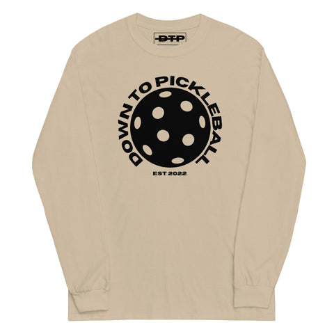 Down To Pickleball Blk Men’s Long Sleeve Shirt