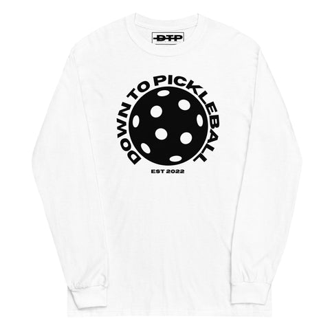 Down To Pickleball Blk Men’s Long Sleeve Shirt
