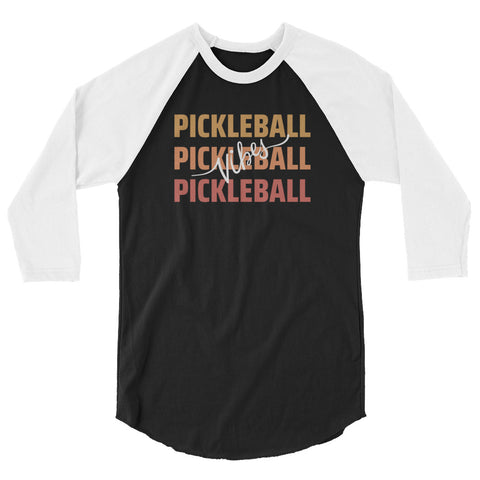 Pickleball Vibes 3/4 sleeve raglan shirt