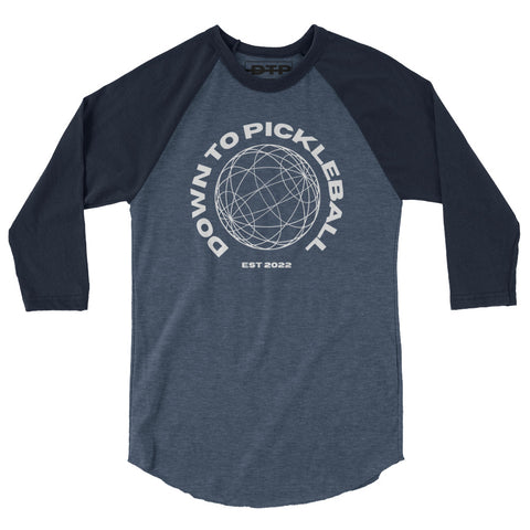 Down To Pickleball 3/4 sleeve raglan shirt