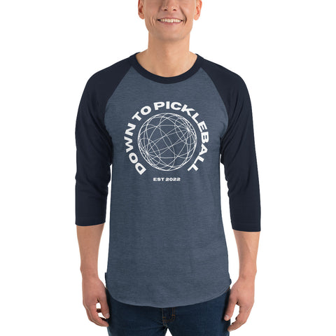 Down To Pickleball 3/4 sleeve raglan shirt