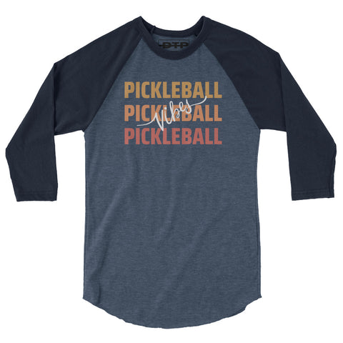Pickleball Vibes 3/4 sleeve raglan shirt