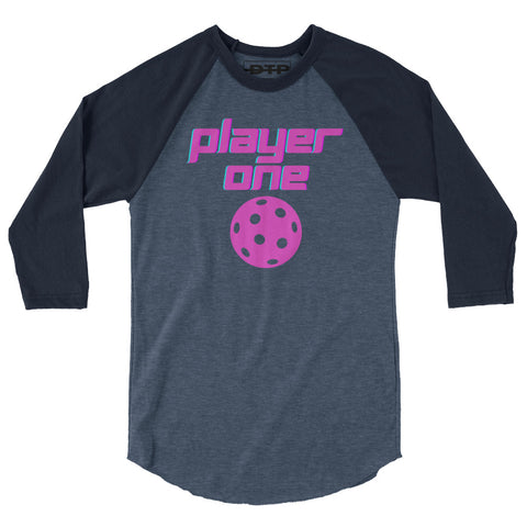 Player One 3/4 sleeve raglan shirt