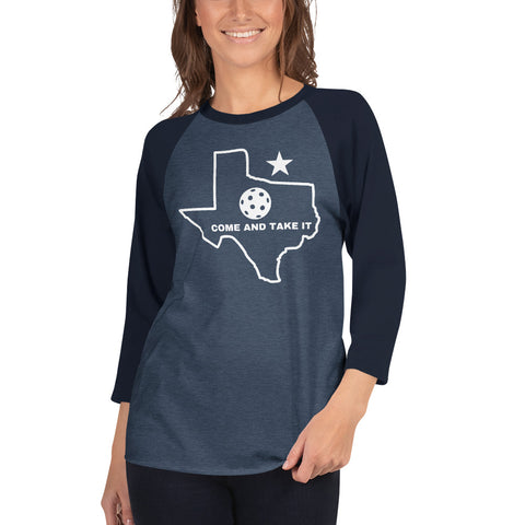 Come And Take It 3/4 sleeve raglan shirt