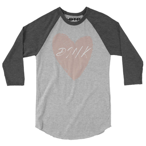 Dink Pink Hrt 3/4 sleeve raglan shirt