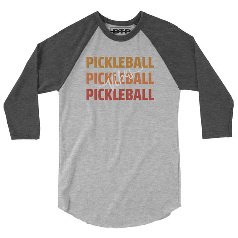 Pickleball Vibes 3/4 sleeve raglan shirt