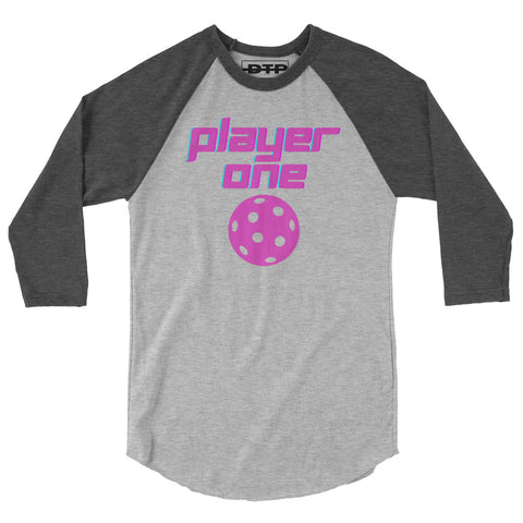 Player One 3/4 sleeve raglan shirt
