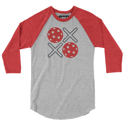 XOXO Red 3/4 sleeve raglan shirt