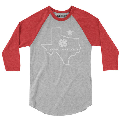 Come And Take It 3/4 sleeve raglan shirt