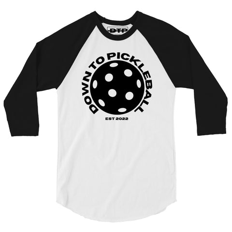 Down To Pickleball 3/4 sleeve raglan shirt