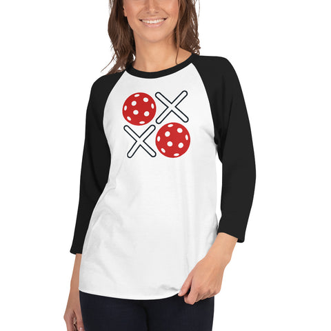 XOXO Red 3/4 sleeve raglan shirt