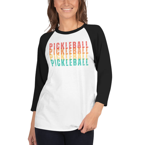 Pickleball 3/4 sleeve raglan shirt
