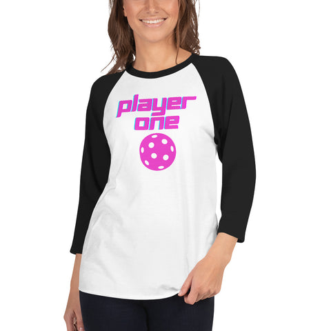 Player One 3/4 sleeve raglan shirt