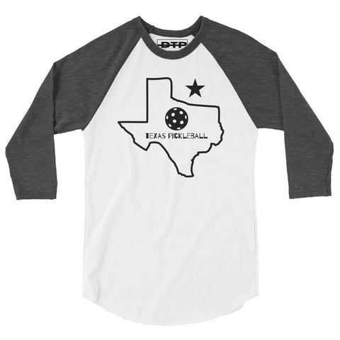 Texas Pickleball 3/4 sleeve raglan shirt