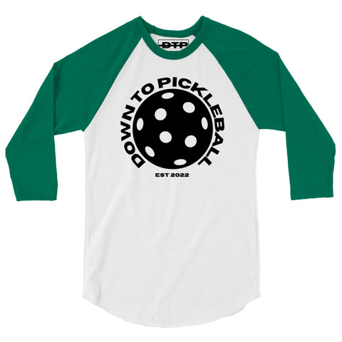 Down To Pickleball 3/4 sleeve raglan shirt