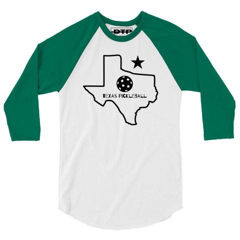 Texas Pickleball 3/4 sleeve raglan shirt
