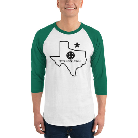 Texas Pickleball 3/4 sleeve raglan shirt