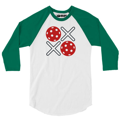XOXO Red 3/4 sleeve raglan shirt