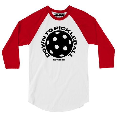 Down To Pickleball 3/4 sleeve raglan shirt
