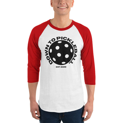 Down To Pickleball 3/4 sleeve raglan shirt