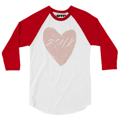 Dink Pink Hrt 3/4 sleeve raglan shirt