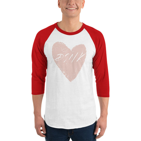 Dink Pink Hrt 3/4 sleeve raglan shirt