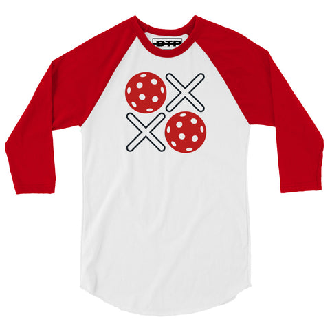 XOXO Red 3/4 sleeve raglan shirt