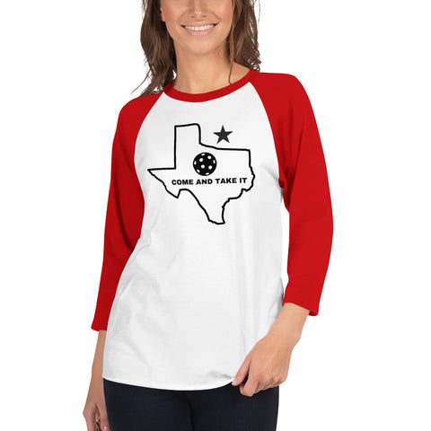 Come And Take It 3/4 sleeve raglan shirt