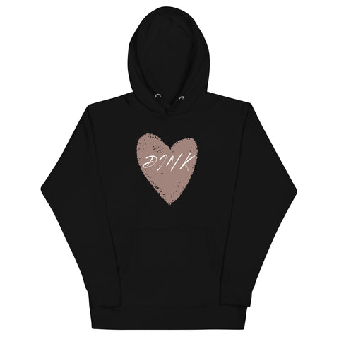Dink Pink Hrt Unisex Hoodie