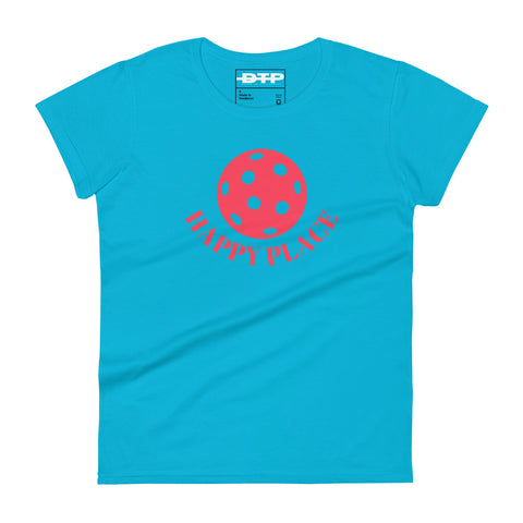 Happy Place Pink Women's Short Sleeve T-Shirt