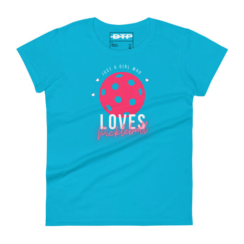 Girl Who Loves Pickleball Women's Short Sleeve T-Shirt