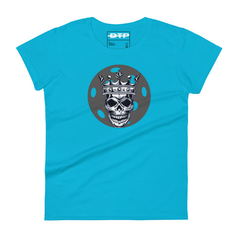 Black White Skull King Minimalist Women's Short Sleeve T-Shirt
