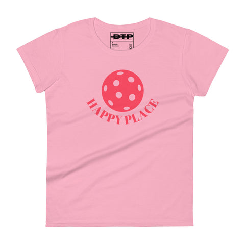 Happy Place Pink Women's Short Sleeve T-Shirt