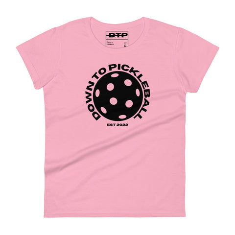 Down To Pickleball Blk Women's Short Sleeve T-Shirt
