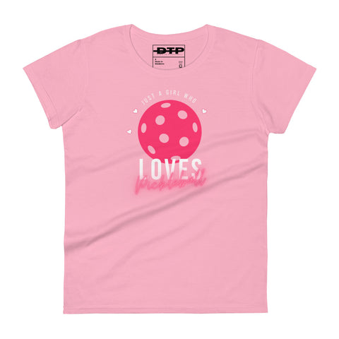 Girl Who Loves Pickleball Women's Short Sleeve T-Shirt