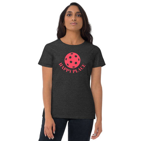 Happy Place Pink Women's Short Sleeve T-Shirt
