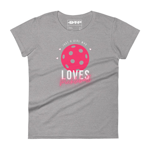 Girl Who Loves Pickleball Women's Short Sleeve T-Shirt
