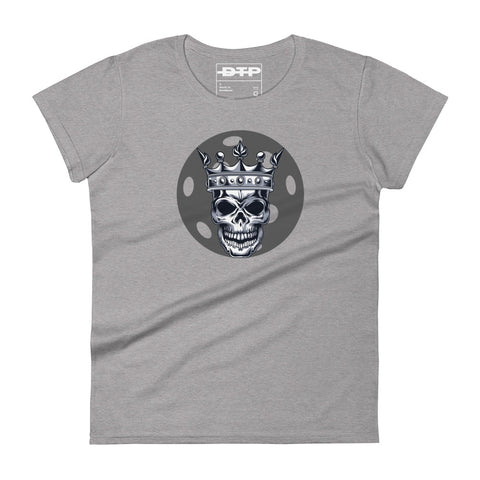 Black White Skull King Minimalist Women's Short Sleeve T-Shirt