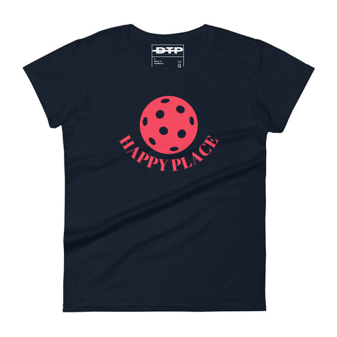Happy Place Pink Women's Short Sleeve T-Shirt