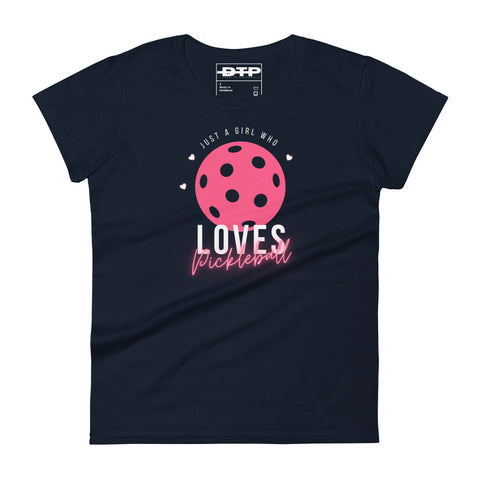 Girl Who Loves Pickleball Women's Short Sleeve T-Shirt