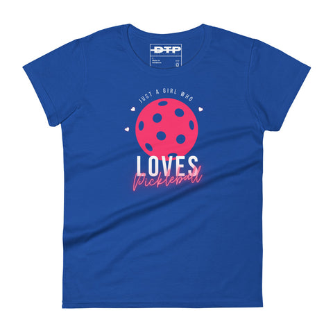 Girl Who Loves Pickleball Women's Short Sleeve T-Shirt