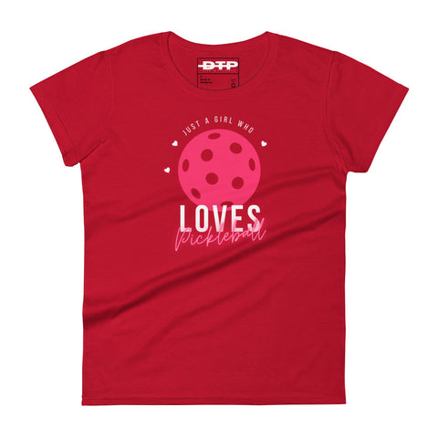 Girl Who Loves Pickleball Women's Short Sleeve T-Shirt