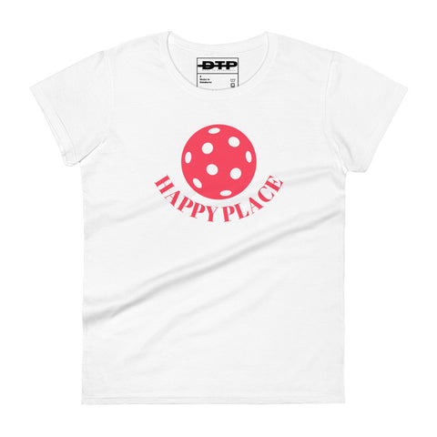 Happy Place Pink Women's Short Sleeve T-Shirt